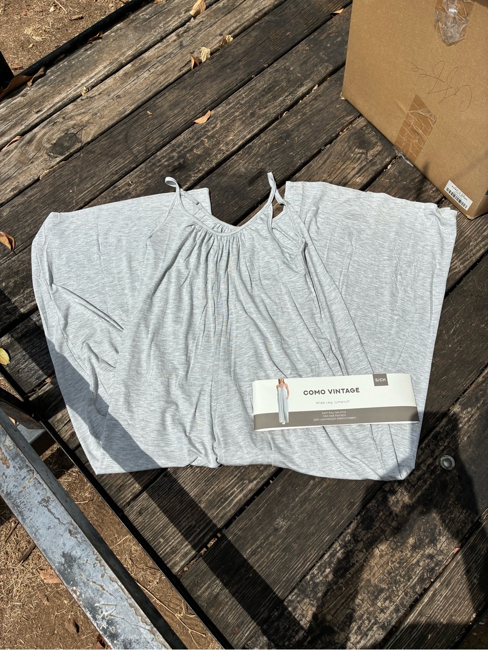 Como Vintage Light Gray Flowy Women's romper